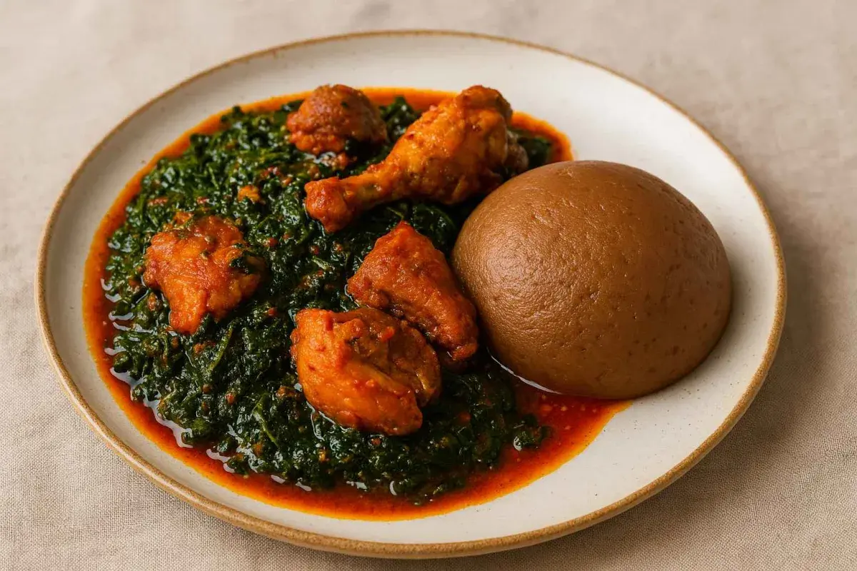 Efo Riro with Amala
